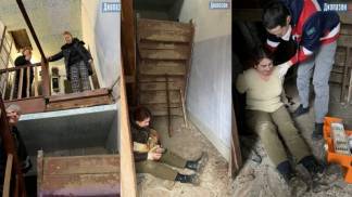 Лестница обвалилась вместе с женщиной в старом доме в Актобе